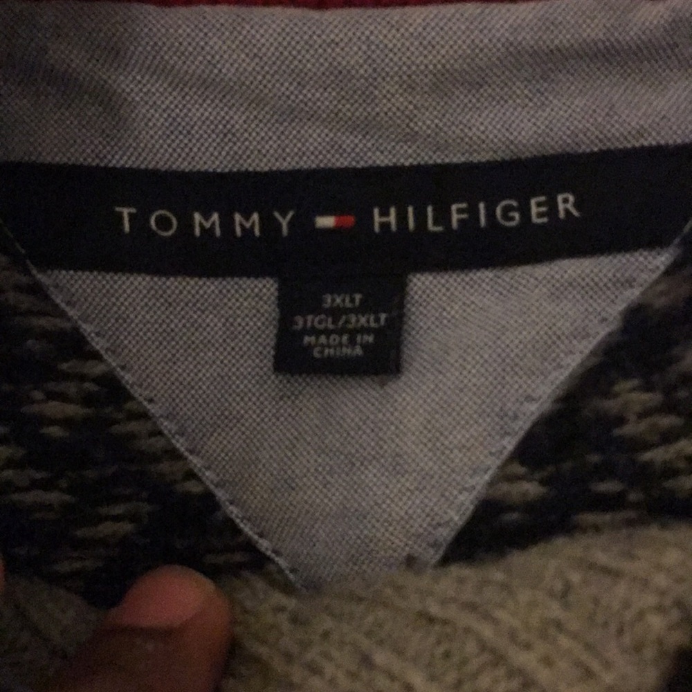 Tommy Hilfiger Men’s Cowl Neck Sweater 3xlt - Picture 3 of 3